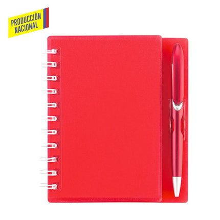 LIBRETA CON BOLIGRAFO HARD TOP 100 HOJAS - PRODUCCION NACIONAL