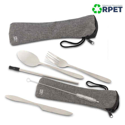 SET DE CUBIERTOS METALICOS RPET