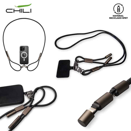 CORDON PORTACELULAR CON CABLES CHILI