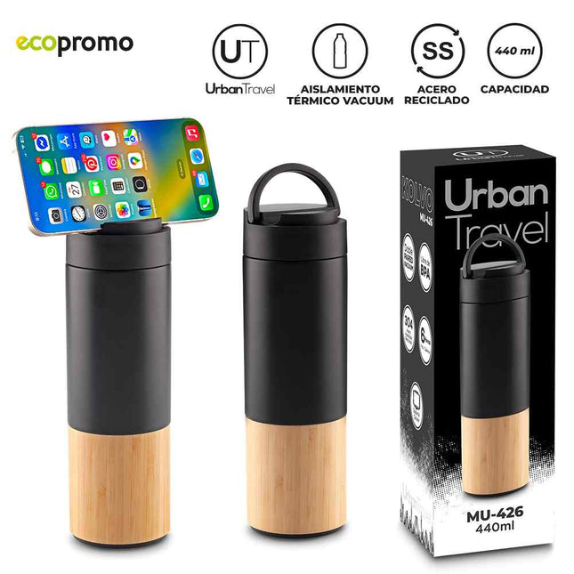 BOTILITO METALICO KOLVO URBAN TRAVEL 440ML