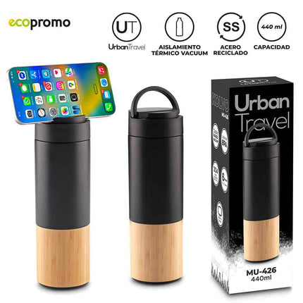 BOTILITO METALICO KOLVO URBAN TRAVEL 440ML
