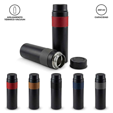 BOTILITO METALICO CONCORD NEGRO 550ML NUEVO