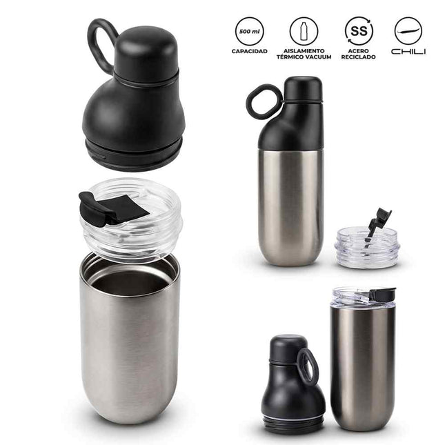 BOTILITO METALICO HOOKIPA CHILI 500ML