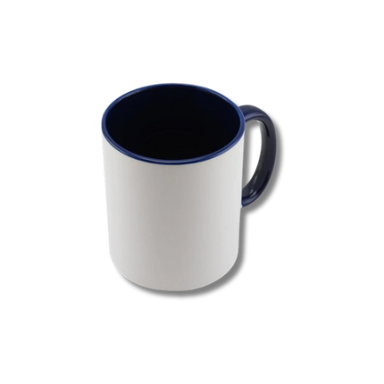 Mugs de Cerámica con Interior de Colores | Azul, Rojo, Verde y Negro