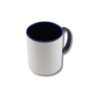 Mugs de Cerámica con Interior de Colores | Azul, Rojo, Verde y Negro