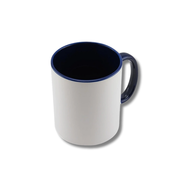 Mugs de Cerámica con Interior de Colores | Azul, Rojo, Verde y Negro