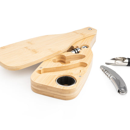 Set de vino Bottle Bambú