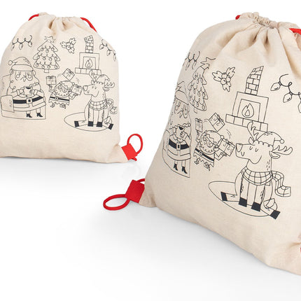 Bolsa para colorear Santa