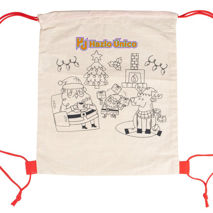 Bolsa para colorear Santa