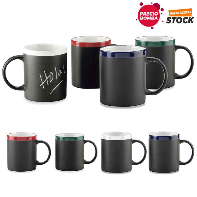 MUG CERAMICA TABLERO 11OZ CON TIZA
