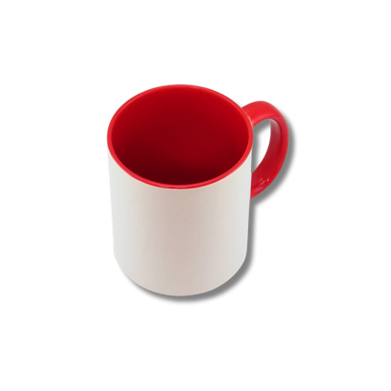 Mugs de Cerámica con Interior de Colores | Azul, Rojo, Verde y Negro