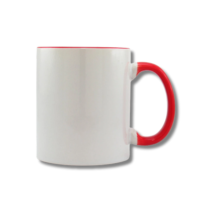 Mugs de Cerámica con Interior de Colores | Azul, Rojo, Verde y Negro