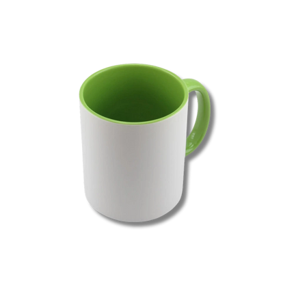 Mugs de Cerámica con Interior de Colores | Azul, Rojo, Verde y Negro