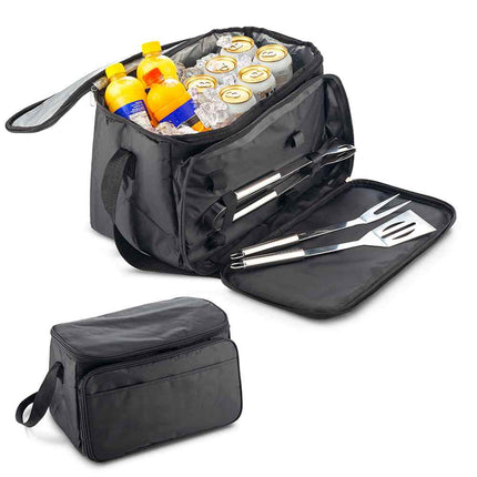NEVERA LONCHERA CON SET BBQ
