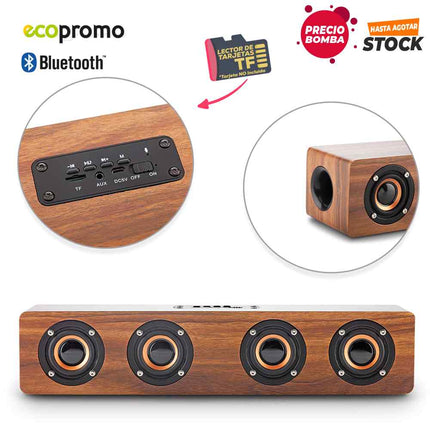 SPEAKER BLUETOOTH RETRO BAMBOO