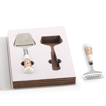 SET DE 2 UTENSILIOS PARA QUESO BOOK - OFERTA