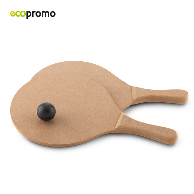 JUEGO DE RAQUETAS WOOD BEACH