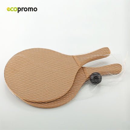 JUEGO DE RAQUETAS WOOD BEACH