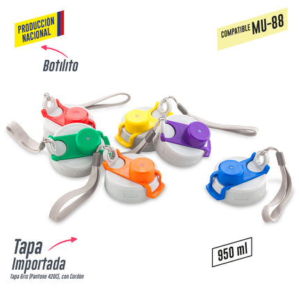BOTILITO PLASTICO GALAXY 900ML - PRODUCCION NACIONAL