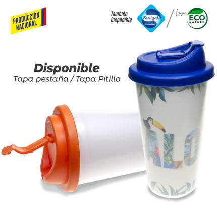 VASO DOBLE PARED DE SEGURIDAD 450ML -PROD NACIONAL