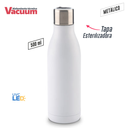 BOTILITO METALICO UV-C CLEAN 500ML
