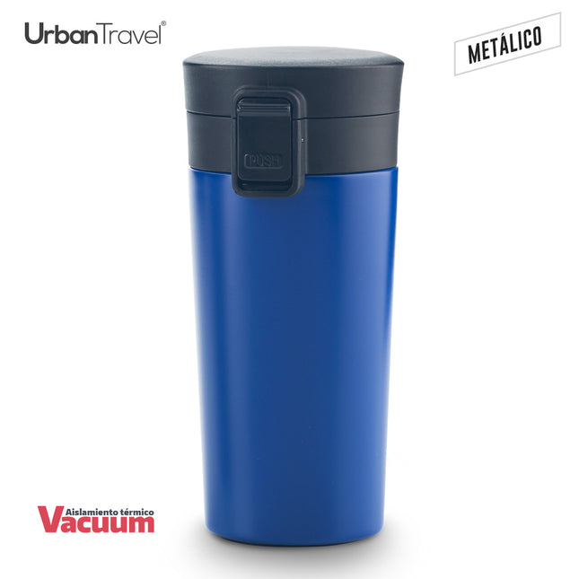 MUG METALICO DOBLE PARED COFFEE URBAN TRAVEL 380ML