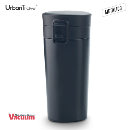 MUG METALICO DOBLE PARED COFFEE URBAN TRAVEL 380ML