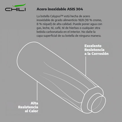 TERMO METALICO CALYPSO CHILI 500ML