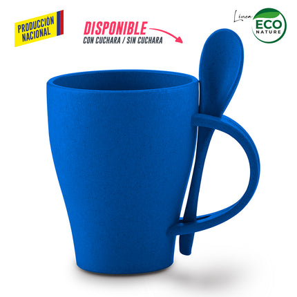 MUG PLASTICO CON CUCHARA TIFFANY 350ML - PRODUCCION NACIONAL