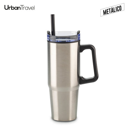 MUG METALICO Y PLASTICO CHESTER URBAN TRAVEL 900ML