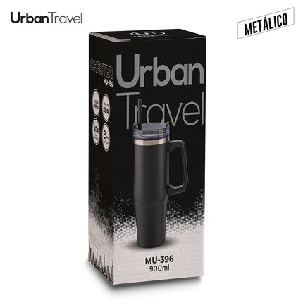 MUG METALICO Y PLASTICO CHESTER URBAN TRAVEL 900ML