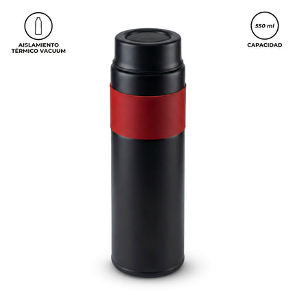 BOTILITO METALICO CONCORD NEGRO 550ML NUEVO