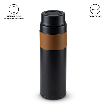 BOTILITO METALICO CONCORD NEGRO 550ML NUEVO