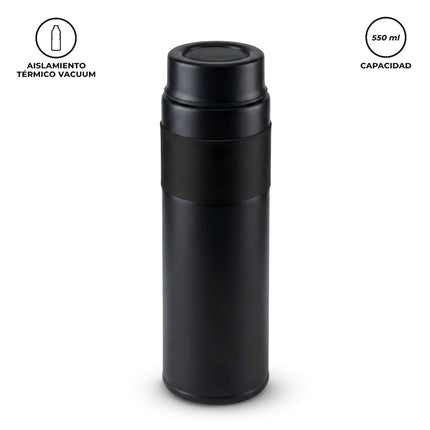 BOTILITO METALICO CONCORD NEGRO 550ML NUEVO