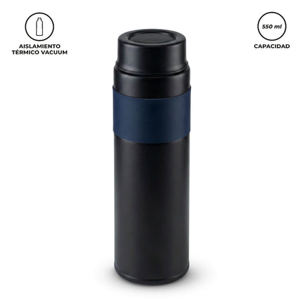 BOTILITO METALICO CONCORD NEGRO 550ML NUEVO