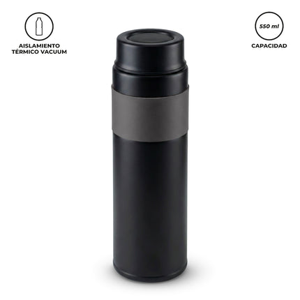 BOTILITO METALICO CONCORD NEGRO 550ML NUEVO