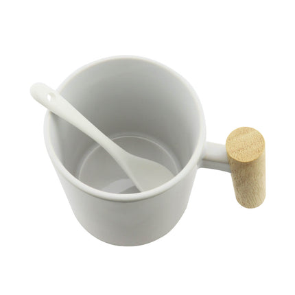 Mug Sublimacion Manija De Madera