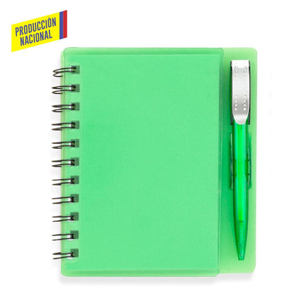 LIBRETA CON BOLIGRAFO HARD TOP 100 HOJAS - PRODUCCION NACIONAL