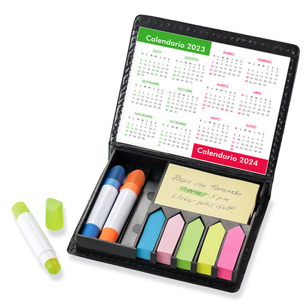 SET DE ESCRITORIO EN PU STICKIES Y RESALTADORES MAGICOS