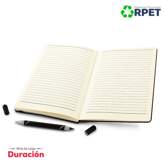 SET DE LIBRETA Y BOLIGRAFO 2-1 RPET