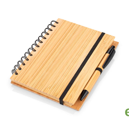 Libreta Bambú Modern con Bolígrafo