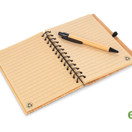 Libreta Bambú Modern con Bolígrafo