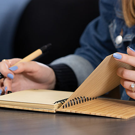 Libreta Bambú Modern con Bolígrafo