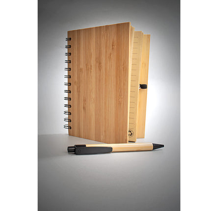 Libreta Bambú Modern con Bolígrafo