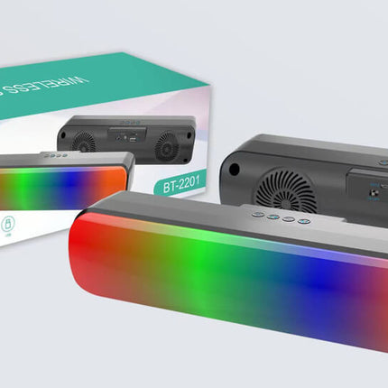 Parlante Bluetooth Luces Rectangular