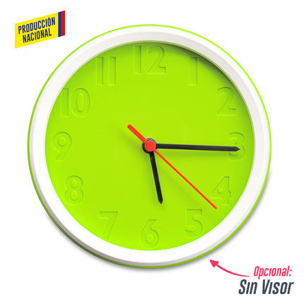 RELOJ DE PARED COLORS - PRODUCCION NACIONAL
