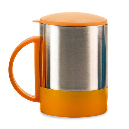 MINIMUG EN ACERO CON TAPA - 180ML