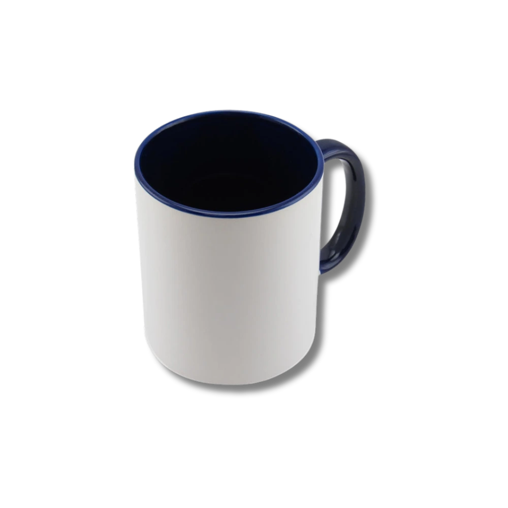 Mugs de Cerámica con Interior de Colores | Azul, Rojo, Verde y Negro
