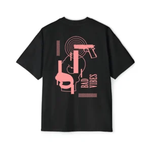 Camiseta Oversize Negra Bad Vibes