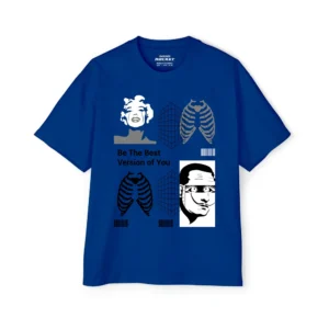 Camiseta Oversize Azul Royal Be The Best